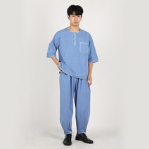 30수 남자 여름 기본티/바지 세트 개량 생활한복 절복 법복 수련복