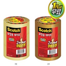 3M 스카치 포장용테이프 투명 미색 3625V 2+1, 3개입