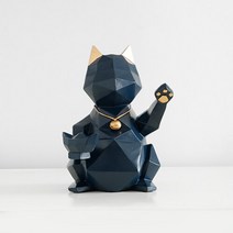 예쁜 그릇 집들이 선물고양이 개 인형 수 지 Moden 공예 동물 미니어처 귀여운 장식품 홈 오피스 스토리지, 06 Blue Cat figurine -S