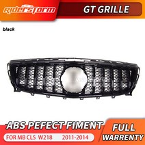 GT 스타일 그릴 W218 GT 그릴 W218 GTR 그릴 MERCEDEZ 벤츠 CLS W218 그릴 2011-2014 교체 메쉬 프론트 범퍼, Black