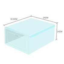 플라스틱 투명한 구두 상자 홈 부팅 쌓을 수있는 접이식 스토리지 주최자 다기능 방진 대합 조개 껍질 프레임, A4_8PCS