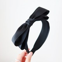 블랙 왕리본 머리띠 빅리본 헤어밴드