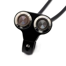 범용 오토바이 스위치 전기 자전거 ATVs 스쿠터 헤드 라이트 안개 램프 경적 회전 신호 핸들 바, 02 Two in one