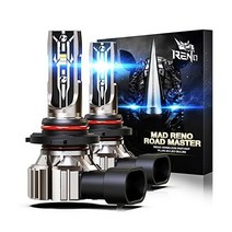 리노 H7 LED 헤드라이트 전구 어댑터 플러그 앤 플레이 팬리스 할로겐 교체 6500K 쿨 화이트 변환 키트, 9005 /HB3
