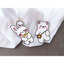 [라뮤즈캔들] 몽글 뽀글이 토끼 곰돌이 세트 차량용 석고방향제 리필오일 박스포장, 넘버5