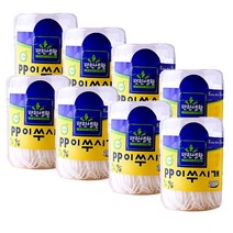 롯데 편한생활 플라스틱 이쑤시개 PP이쑤시개 원형 200p 6cm, 8개