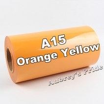 평판프레스 열전사30cm x 100cm (12 "x PVC 열전달 비닐 열 프레스 기계 커팅 플로터 커터 티셔츠 DIY, 17 Orange Yellow A15