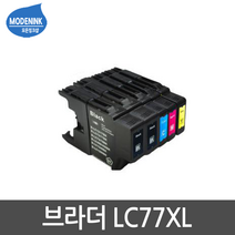 브라더 LC77XL MFC-J5910DW MFC-J6710DW MFC-J6510DW MFC-J6910DW 비정품잉크, 1개, LC77XL 검정