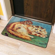 펫드라이룸 반려동물 반려견 드라이기 동물 고양이 그림 바닥 매트 미적 예술 디자인 침실 침대 앞의 건조 발 카펫 러그 직사각형 애완, [01] 100x160cm, [15] 15