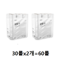 강블리라이프 블링 휴 3겹 재생펄프 롤화장지 30m, 9팩, 60롤