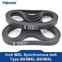 자동차 고무 피치 타이밍벨트 POWGE MXL 동기식 타이밍 벨트 2032mm B83/B84/B85/B86/B87/B88/B89/B90/B91/B92/B93 폭 64/94mm B8, 037(9.4mm), B89MXL Teeth 89, 10pcs