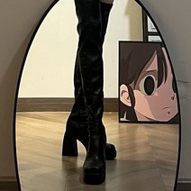 여성 워커 여자 워커힐 하이힐 부츠 플랫워커 패션 부족 무릎 가을 겨울 플러스 벨벳 탄성 작은