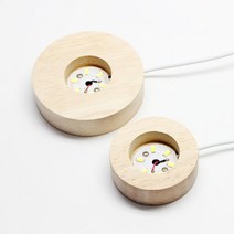 인테리어소품/무드등/레진아트/USB 원형 LED베이스, _11195_60mm 웜화이트