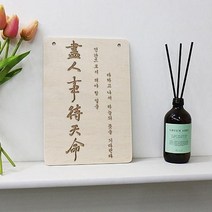 pd367-우드행잉액자_진인사대천명, 2.세로