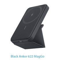 차량 자동차 블랙박스 보조배터리 Anker 보조베터리 622 자기 배터리 MagGo 5000mAh 보조 무선 휴대용 충전기, [02] Black  A1611, [01] 5000mAh
