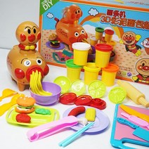 로즈드림 3-12세 어린이 무독성 다채로운 점토 캐릭터 파스타 기계 DIY 장난감 ay-KIDS 34, 호빵맨 점토 세트