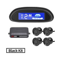 포터후방센서 사각지대 후진음 지게차후방감지기 후면 주차 센서 레이더 자동차 Parktronic 4 LCD 디스플레, 01 Black Sensor