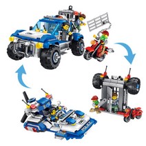 레고 호환 블럭 경찰차 범인 수송 작전 생일선물 초등학생 블록조립