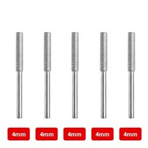디버링툴 다이아몬드 코팅 연삭 헤드 전기 톱 숫돌 파일 체인 도구, 02 Silver 5PCS 4mm