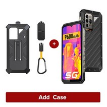 ulefone power armor 18t 견고한 전화 열화상 카메라 flir® 스마트폰 12gb+256gb 9600mah 66w moblie 전화 글로벌 버전, 사례 추가