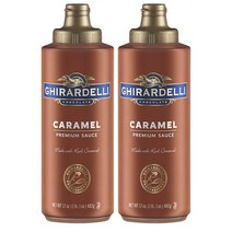 Ghirardelli Caramel Premium Sauce 17oz Squeeze Bottle 기라델리 카라멜 프리미엄 소스 482g 2팩 1세트
