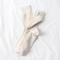 카니예웨스트 에센셜 스트릿 면 니트 여성용 양말 솔리드 컬러 블랙 화이트 카키 베이지 롱 양말 하라주쿠 레트로 일본식 크루 양말