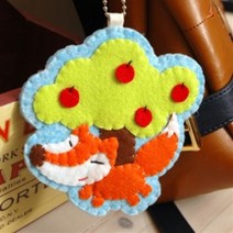 가방이름표 만들기 바느질연습 숲속여우 실과과재 초등실습 태교바느질 DIY페브릭 HM