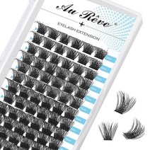 AuReve DIY 속눈썹 연장 키트 96피스 0.07D 1016mm 혼합 방수 본드 및 씰 개별 핀셋 집에서 DIY96개 USA 미국, E01 0.07D-10-16MIX
