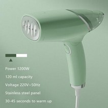스팀청소기 가전 제품 휴대용 스팀 다리미 의류 건조기 청소기 가정용 전기 1000W, [03] UK, [02] green, green+UK