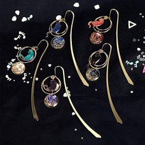 핸드메이드책갈피 메탈 자개 선물 북클립 북마크책갈피 북마크 북클립 핸드메이드 핸드메이드책갈피 달책갈피 달 고양이 고양이책갈피 초승달, Pink