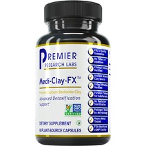 Premier Research Labs Medi-Clay-FX - 칼슘 알루미노실리케이트로 해독 지원 벤토나이트 클레이 특징 순수 비건 GMO 프리 건강 보조 식품 90 식물성, 기본