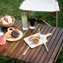 헬로우캠핑 우드 롤테이블 (1200/브라운) 감성캠핑 원목 차박 폴딩 접이식, 선택완료