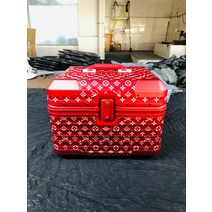 베스파탑박스 알루미늄 스쿠터 슈퍼커브탑박스 탑박스 25L 실버, 40리터 강화 헬멧 레드 프린트 노 LV
