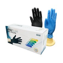 케어맨 니트릴 글러브 장갑 100 PCS 검정 파랑 코젠더스 고무장갑 라텍스 실험 식당, 파랑 S, 파랑 S