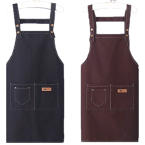 초이시스 생활방수 바리스타 모던진 앞치마, 블랙1P+브라운1P