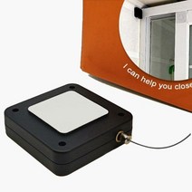 체트로 오토 도어 클로저 잠금장치 현관문 안전고리 미닫이문 도어체크 자동문닫힘 반자동 보안, 블랙 사각, 1개