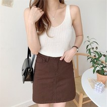 [] 여자 여름 캔퍼스룩 코디쉬운 데일리 코튼 미니스커트