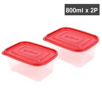 락앤락 뉴이지락 밀폐용기 800ml 2P 직사각 눈금 소분, 요모조모쿠 본상품선택