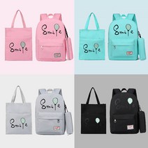 루나버블 스마일 책가방 세트 4color 아동 남아 여아 어린이 초등학생 신학기 선물 백팩 신발 보조 주머니
