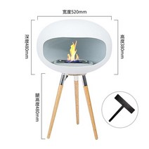 불멍 스탠드 벽난로 실내 에탄올 벽난로, 단일사이즈, 화이트