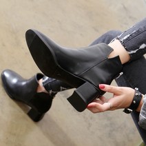 시아슈즈 통굽 미들힐 앵클 부츠 5.5cm 2컬러