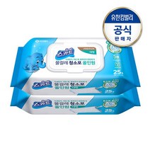 스카트 스카트 물걸레청소포 올인원 대형 25매 x 2팩, 단일옵션