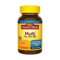 네이처메이드 남성용 포맨 실버 50+멀티비타민 90정, No Flavor, 90 Count (Pack of 1)
