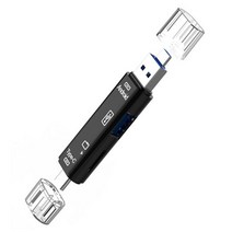 카드리더기 usb sd card 5in 1 USB3.1 카드 리더기 휴대용 USB 타입-C 3.1 마이크로, 02 Black