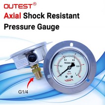 유압 압력 측정 OUTEST 축 방향 스텐 공기 물 유압 압력 G 14 17 측정, 05 0-0.6Mpa