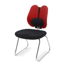 체어포커스 스쿨 ACW-FZ 요추형 팔무 듀얼 고정의자 패브릭, 레드