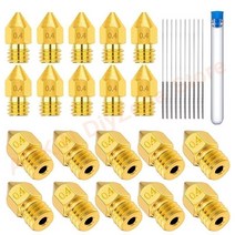 20Pcs MK8 압출기 노즐 1.75mm 0.2/0.3.5.6.8/1.0 & 10 Makerbot Creality CR-10 3D 프린터 부품 용 0.35 바늘, 0.2mm