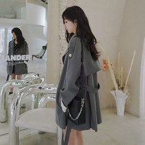 MOSAIRATION트렌치코트 여성 봄 루즈핏 트렌드 고급스러워 보이는 캐주얼 상의 코트MJS-BI