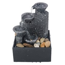 미니 분수대 인공 폭포 실내 분수 물레방아 인테리어 바탕 화면 작은 플라스틱 다음 물 장식 풍경 거실 홈 오피스 공예 선물, 보여진 바와 같이