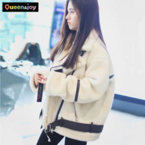 퀸앤조이 겨울여행 아이보리 바이크 자켓***판매자 퀸앤조이***